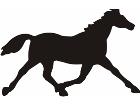  Horse Running Silh 1 2 7 Decal