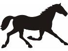  Horse Running Silh 1 2 8 Decal