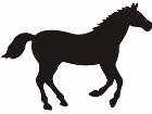 Horse Running Silh 1 3 0 Decal