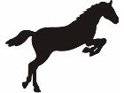  Horse Running Silh 1 3 1 Decal