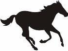  Horse Running Silh 1 3 2 Decal
