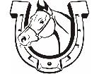  Horse Shoe Horse Decal