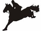  Horse Silhouette Jump Decal