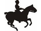  Horse Silhouette Lady Decal