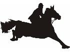  Horse Silhouette Race 1 Decal