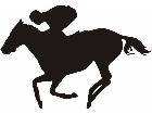  Horse Silhouette Race 3 Decal