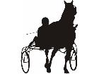  Horse Silhouette Race 6 Decal