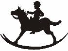  Horse Silhouette Rocking Decal