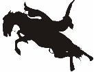  Horse Silhouette Rodeo 1 Decal