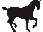  Horse Silhouette Stand 1 Decal