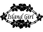  Island Girl Wreath Decal