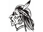  Mascots Brave Indian 0 4 7 X C C Decal