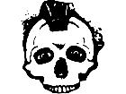  Mohawk Skull Decal