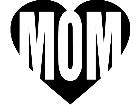  Mom Heart Decal