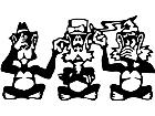  Monkeys Trio Decal