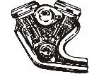  Motorcycle Engine 2 M M 1 Decal