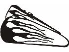  Motorcycle Gas Tank Flame M M 1 Decal