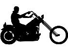  Motorcycle Rider Silhouette Decal