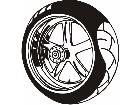  Motorcycle Wheel M M 1 Decal