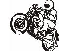  Motorcycle Wheelie M M 1 Decal