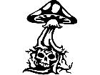  Mushroom Skull Decal