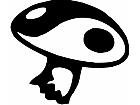  Mushroom Yin Yang Decal