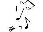  Music Notes 1 7 2 V A 1 Decal