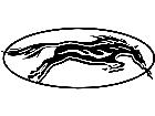  Mustang Horse Oval Decal