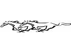  Mustang Horses Pair Runners Decal