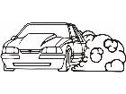  Mustang Peeling Out Decal
