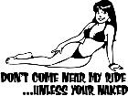  Naked Only Near Ride Decal