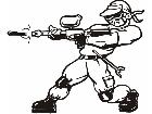  Paint Ball Shooter Decal