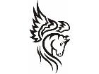  Pegasus Horse Winged 1 3 4 Decal