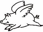  Pig Flying Decal