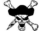  Pirate Skull Crossbones M B 1 Decal