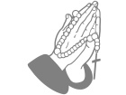  Praying Hands Rosary Decal
