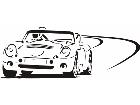  Race Car Curve Decal