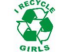  Recycle Girls Outline Decal
