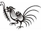  Rooster Tribalized 1 7 0 Decal
