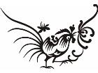  Rooster Tribalized 1 7 2 Decal