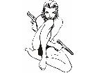  Sex Lady Pistol Decal