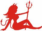  Sexy Devil Girl Silhouette Decal