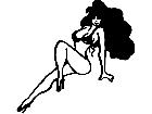  Sexy Lady Sitting Decal