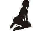  Sexy Silhouette Kneeling Decal