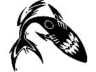  Shark Over Dive Decal