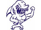  Shark Tough Guy Muscle Decal