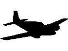  Silhouette Airplane Decal