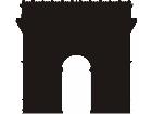  Silhouette Arc De Triomphe Decal