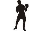  Silhouette Boxer Decal