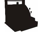  Silhouette Cash Register Decal